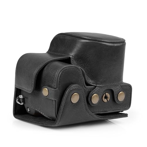 Mega Gear Genuine Leather Camera Case for Sony Alpha a6700 (16-50mm) - Stylish and Protective - Black - color: Black