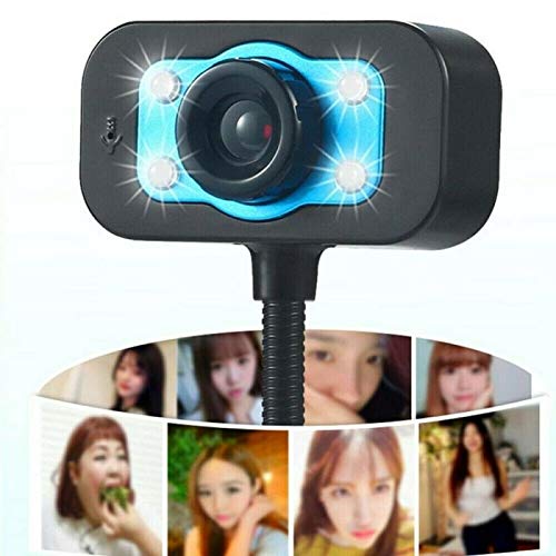 Computer Camera USB HD Webcam 1280 * 1024 USB Driver Free Web Camera with Built-in Noise Reduction Microphone for Laptop Live Broadcast Video (Color : As Show)