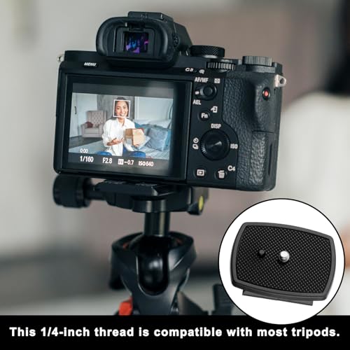 3 PCS Universal Tripod Quick Release Plate 43x43mm, Camera Quick Release Plate Tripod Camera Mount Plates Cameras Mounting Adapter for Tripods and Cameras Tripods Mount for Efficient Photography