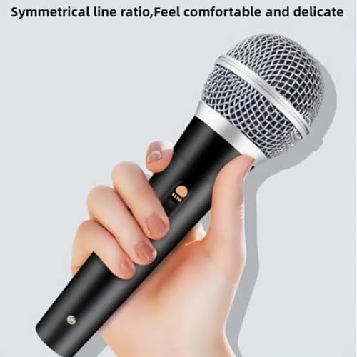 Handheld Wired Microphone – Dynamic Vocal Mic with 3m Cable and ON/Off Switch, Perfect for Speakers, Karaoke, Home Live Streaming, and Meetings