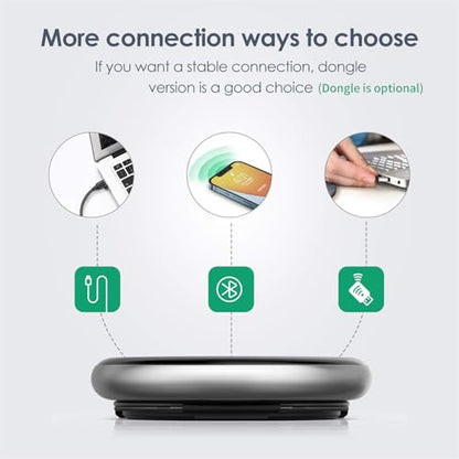 Yealink Bluetooth Speakerphone Conference Microphone Teams Certified CP700 USB Full Duplex Noise Reduction Algorithm Home Office 360° Voice Pickup (Package Without dongle) - color: CP700, size: Teams Certified