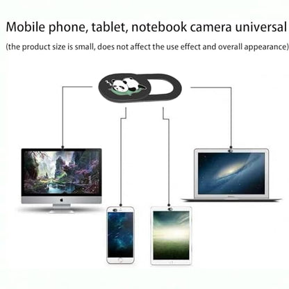 3 Pack Laptop Web Camera Cover Ultra Thin (0.027in) Webcam Cover Slide with Lively Panda Design for Laptop, Desktop, PC, MacBook, iMac, Computer, Smartphone