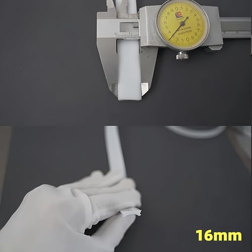 16.4Ft/5M Silicone LED Cover, Alumium Profile Silicone Channel Diffuser Flexible PC Lampshade Line for Strip Lights, Ceiling Lamp, Under Cabinet Cover Replaceable Installation (16mm) - color: 16mm