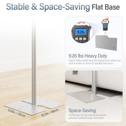 EMART Heavy Duty Backdrop Stand, 10x12Ft Adjustable Pipe and Drape kit with 9.26 LBS Steel Flat Base, Sturdy Metal Diy Photo Background Frame for Parties, Events, Wedding, Photography - Silver - color: Silver, size: 10x12FT