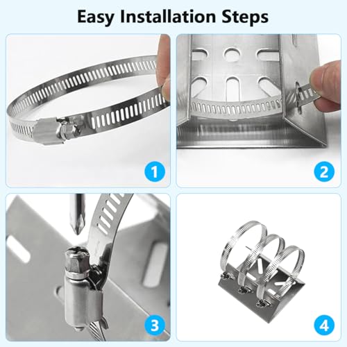Universal Security Camera Mount Wall Mounting Brackets,Vertical Pole Mount Adapter Bracket for CCTV Camera Pole Clamp Solar Panel Clamps Outdoor Video Surveillance - size: Pole Strap Mount Bracket 2