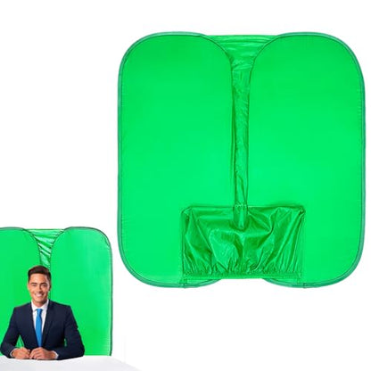 Chair Photography Backdrop – Foldable Green Screen, Streaming Panel | - Fabric, Lightweight -Up Design, Quick Setup for Virtual Meetings, Content Creation, or Live Recording