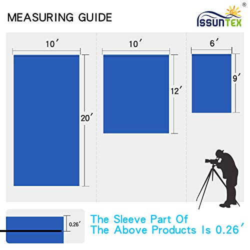 ISSUNTEX 10X20 ft Background Muslin Backdrop, Photo Studio, Collapsible High Density Screen for Video Photography and Television-Blue - color: Blue, size: 10X20 ft