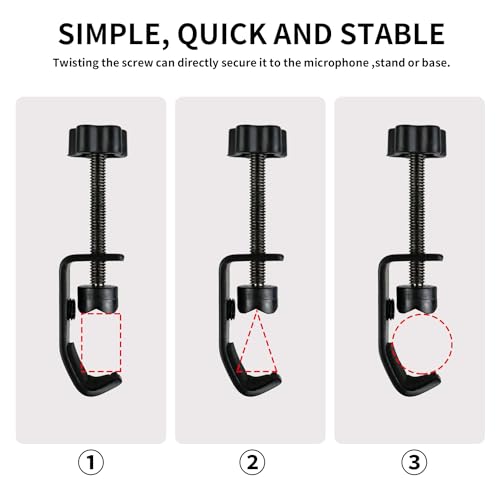 Professional Pop Filter,Liyirui 6" Mic Pop Filter,Dual Layered Studio Pop Filter Mask Shield with C-Clamp,360° Gooseneck Clip Stabilizing Arm For Microphone,Boom Arm,Stands (Pop Filter Only)