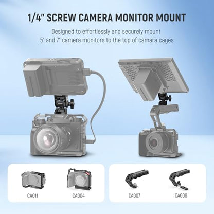 NEEWER Field Monitor Mount Monitor Holder with 1/4" Screw, 360° Swivel, 180° Tilt, Anti Twist Screw Compatible with Atomos Ninja 5" & 7" Camera Monitor Compatible with SmallRig Camera Cage, MA021 - style: MA021 w/1/4" Screw