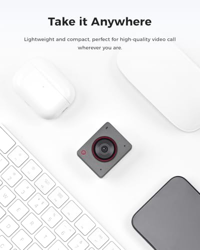 OBSBOT Meet 2-4K Webcam for PC with 1/2" Sensor, AI Framing & Autofocus, Beauty Mode, Lightweight, Gesture Control, HDR, Dual Microphone, 60 FPS, Web Cam for Streaming, Meeting, Gaming. (Space Grey) - color: Meet 2 Grey