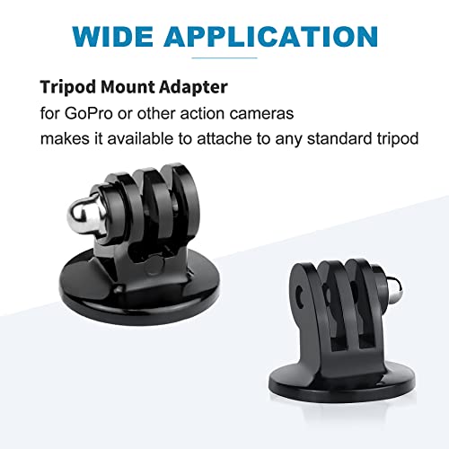 Tripod Mount for GoPro Tripod Mount Adapter with Thumb Screws Compatible with GoPro Hero 13 12 11 10 9 8 7 6 5 4 3 3+ 2 1 Session Fusion MAX DJI Osmo Action Camera