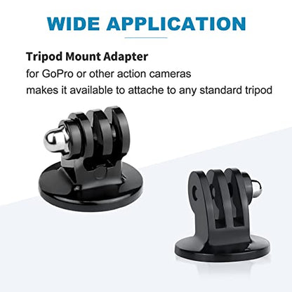 Tripod Mount for GoPro Tripod Mount Adapter with Thumb Screws Compatible with GoPro Hero 13 12 11 10 9 8 7 6 5 4 3 3+ 2 1 Session Fusion MAX DJI Osmo Action Camera