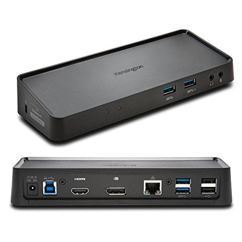Kensington USB 3.0 Dual Display Docking Station, Dual 2K at 60Hz, 85W PD, Compatible with MacBook M1/M2/M3/M4, Windows, and Surface Laptops (K33997WW) Black