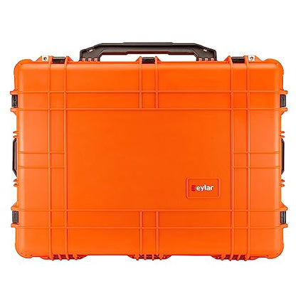 Eylar 31.5" X-Large Protective Roller Hard Case for Cameras, Drones, Tools, and AV Equipment with IP67 Waterproof, Shock Resistant, and Customizable Foam Inserts (Orange) - color: Orange