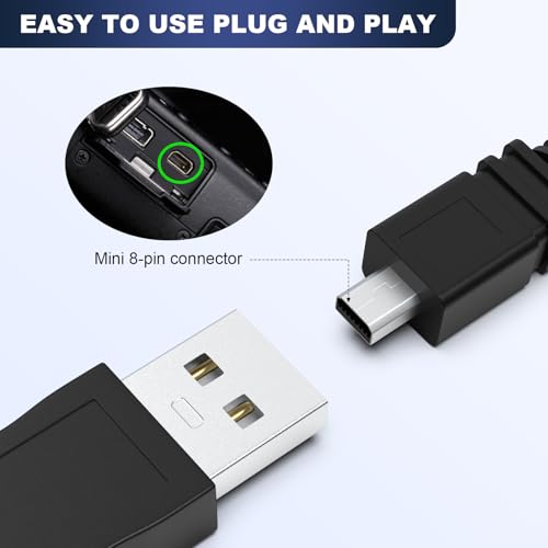 I-USB7 Camera USB Cable Data Transfer Cord Compatible with Pentax Optio Digital Cameras K100D, K200D, E30, E40, E50, E60, E75, E80, L20, L50, MX, P70, P80, S, S4, S40, T20, V10, W10, W20, W30, 50L - size: 5 Feet