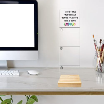 Monitor Memo Board Computer Monitor Memo Board Acrylic for Computer Monitors Laptop And Desktop No Screen Damage With Removable Design 12.6x 3.15 x 0.2 inches - style: Reminder