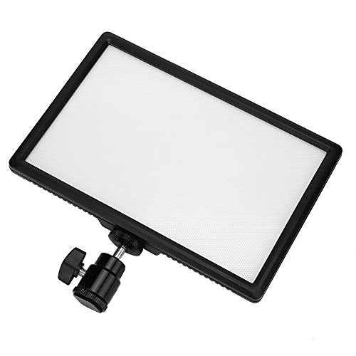 LED Video Light, Fill Light Panel with Bright Natural Soft Illumination Stable Color Temperature, LCD Display for Brightness Color Temperature Adjustment, Compatible with