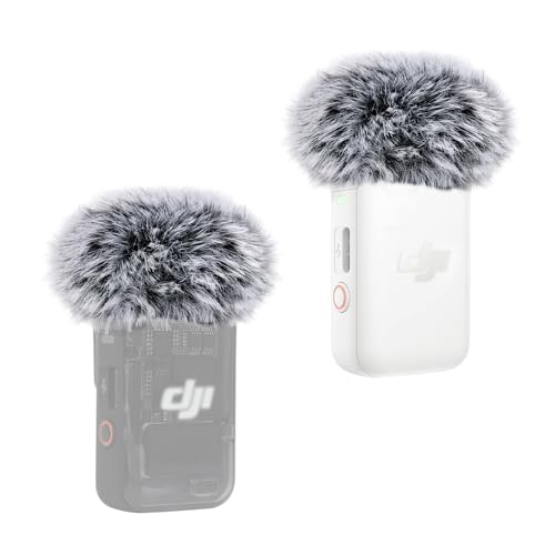YOUSHARES Mic Windscreen for DJI MIC 2, Furry Mic Cover Pop Filter Reduce Background Noise, 2 Packs (Not for DJI MIC 1) - color: 2pcs DJI Mic 2 cover