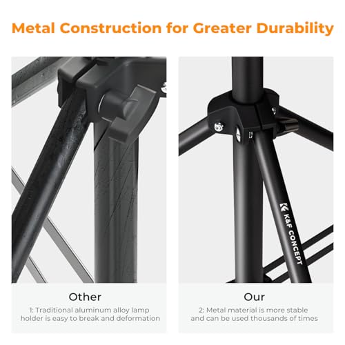 K&F CONCEPT Light Stand for Photography, 9.1ft/2.8M Portable Extendable Photo Video Tripod Stand, Heavy Duty Light Stand Lighting Tripod with 1/4" Screw for Strobe Light/Webcams/Cameras/Softbox - size: 2.8M