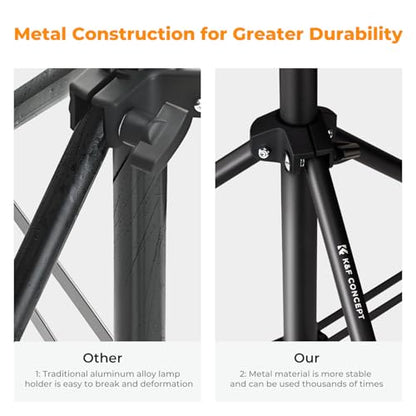 K&F CONCEPT Light Stand for Photography, 7.5ft/2.3M Portable Extendable Photo Video Tripod Stand, Lighting Tripod with 1/4" Screw for Lighting/Strobe Light/Webcams/Cameras/Softbox, with Storage Bag - size: 2.3M