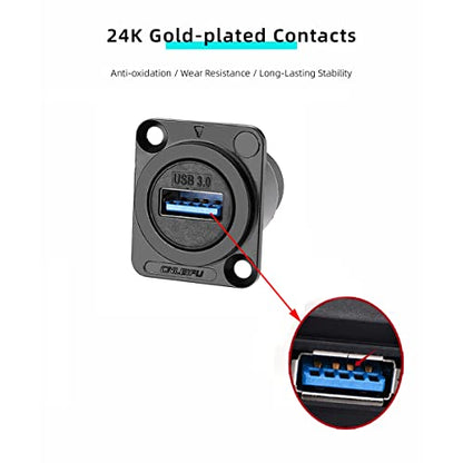 PENGLIN 10PCS USB Panel Mount Connector,USB 3.0 Pass Through Data Connector Female to Female,USB 3.0 Socket for Audio Video Data Transfer/Charging - size: 10PCS(USB3.0)
