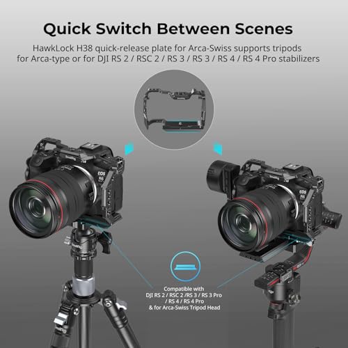 SmallRig R6 Mark II Camera Cage for Canon, Formfitting Video Making Camera Rig for Canon R6 Mark II, Built-in Dual NATO Rails, Quick Release Plate for Arca, Horizontal and Vertical Shooting - style: R6 Mark II Cage