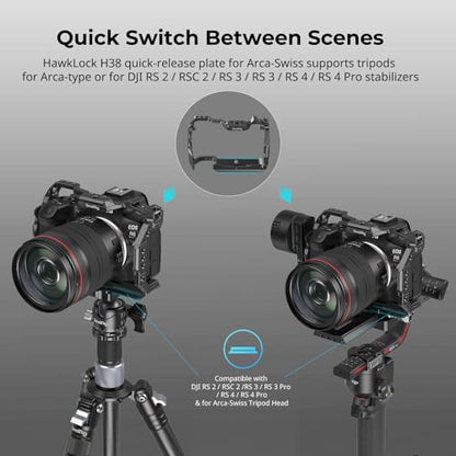 SmallRig R6 Mark II Camera Cage for Canon, Formfitting Video Making Camera Rig for Canon R6 Mark II, Built-in Dual NATO Rails, Quick Release Plate for Arca, Horizontal and Vertical Shooting - style: R6 Mark II Cage