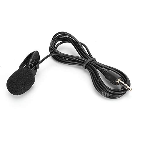 ASHATA Wired Clip Microphone Anti Noise Audio Mic Interviewing Black 5Pcs Mini Mic Reporter for Teacher
