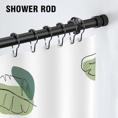Shower Curtain Stopper Clip,Locking Clamp,Fastener,Fix The Curtain to Prevent It from Sliding,Limit Clip Suitable for Rods of All Diameters from 5/8 to 9/8 in (Black 2 pcs) - color: Black 2 Pcs