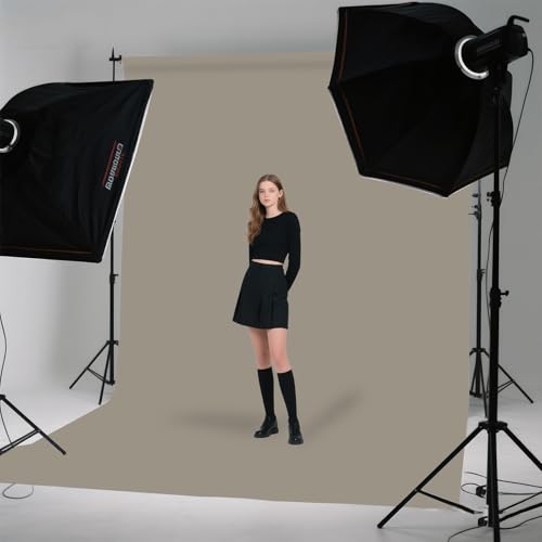 Grey Photo Backdrop for Photoshoot Photography Background Studio Backdrop Streaming Video Shooting 8x10FT - color: Grey, size: 8X10 FT