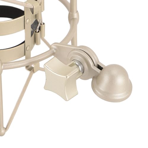 Tangxi 60MM Microphones Shock Mount, Gold, High Isolation, Anti Vibration, Spider Shockmount Stand for Microphones up to 60MM Diameter - color: Gold