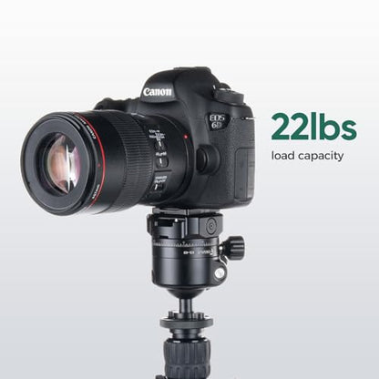 FANAUE Low Profile Tripod Ball Head 40mm Tripod Head 360 Panorama Ball Head Mount for Tripod, Monopod, DSLR, Camcorder, Compatible with Arca Quick Release Plate Max Load 22lbs