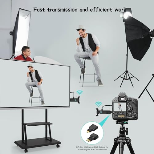 Wireless HDMI 4 Receivers and Transmitter,Up to 6 RXs,No Hot,Extender Plug and Play,165FT/50M,2.4/5G Wirelessly Simultaneous Expansion for Multiple Screens from Laptop and Camera to TVs,Projectors - size: 4*RX+1*TX
