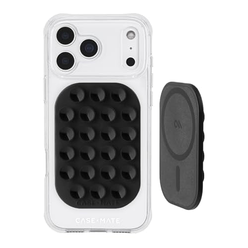 Case-Mate Stick it! Magnetic Suction Mount - Snap-on iPhone Holder - Detachable for MagSafe - Hands-Free Content Creator Essentials for iPhone 17 Pro Max/16 Pro Max/ 15 Pro Max/14 Pro Max - Black - color: Black