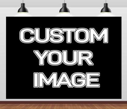 BELECO Fabric 25x10ft Custom Backdrop Picture Customized Backdrop with Image Logo Text Personalized Background Banner Party Decorations Festival Wall Hanging Photo Props - size: 25x10ft