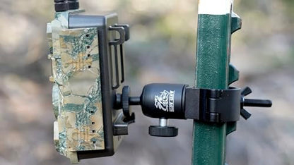 Slow Glow Maverick T-Post Camera Mount for Trail Cameras and Solar Panels 360° Adjustable Ball Head for the Perfect Angle