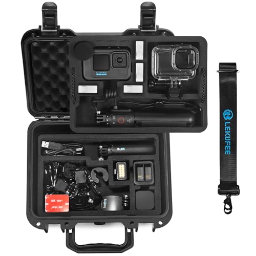 Lekufee Waterproof Hard Case Compatible with Gopro Hero 13/12/11/10/9/8, LIT Hero,Hero 4K,Media Mod/Gopro Volta/Creator Edition/Action Camera and Accessories(Case Only)