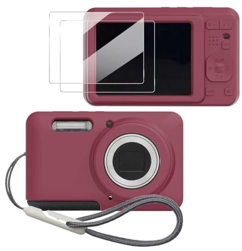 Case for Kodak PIXPRO FZ55 Case, Soft Silicone for Kodak PIXPRO FZ55 - Anti-Scratch Slim Fit Lightweight Protective - Red - color: Red