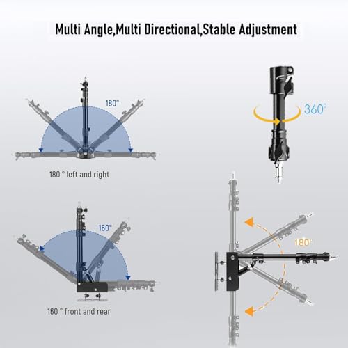 Microphone-Ceiling-Mount,Telescoping Mic Wall-Stand Boom Arm Holder compatible with RØDE PodMic NT1 NT-USB Microphones Podcasting Gaming and Voice Recording