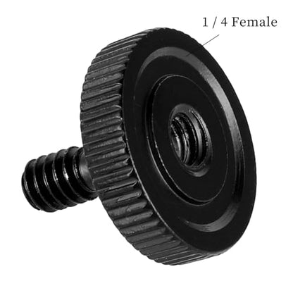 KALIONE 4 Pack Thumb Screw Camera Quick Release Adapter with Rubber Pads, 1/4 Male to 1/4 Female Tripod Screw, Thumbscrew for Camera Mounting Plate Flash Bracket