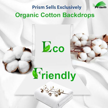 Prism 100% Cotton Extra Thick Professional Photography Backdrop 9x11 ft Black, Brushed for Low Light Reflectance and Bleed Through, Sustainable Organic Cotton Muslin with No Microplastic Shedding - color: Black 9x11ft