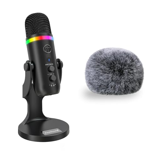 ZealSound USB Microphone k66pro and Furry Windscreen d65k Bundle