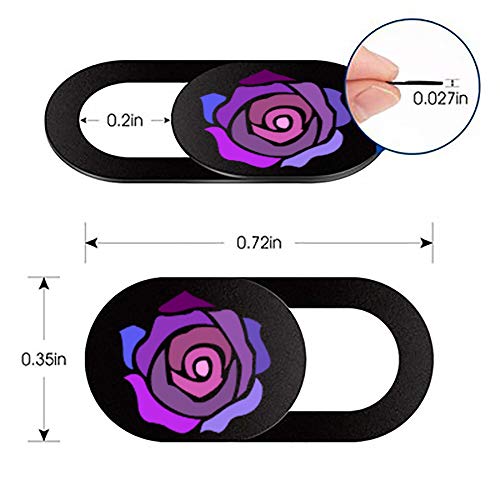 Webcam Cover Slide 3 Packs Ultra-Thin Camera Covers for Computer Laptop Desktop Smartphone to Protect Your Privacy and Security, Rose Black - color: Rose