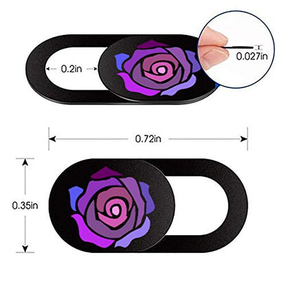 Webcam Cover Slide 3 Packs Ultra-Thin Camera Covers for Computer Laptop Desktop Smartphone to Protect Your Privacy and Security, Rose Black - color: Rose