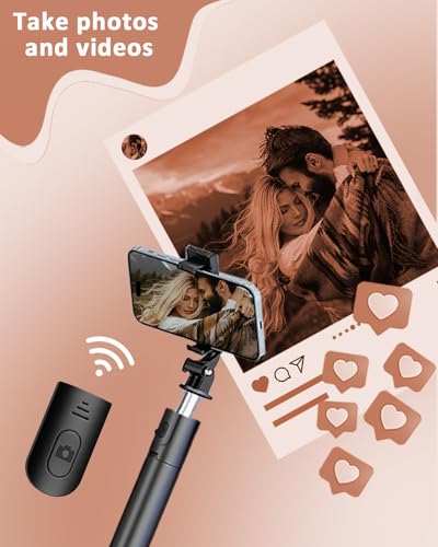67" Phone Tripod Selfie Stick for iPhone and Android Phone, Cell Phone Tripod Stand with Wireless Remote Control