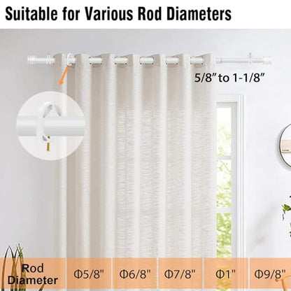 Shower Curtain Stopper Clip,Locking Clamp,Fastener,Fix The Curtain to Prevent It from Sliding,Limit Clip Suitable for Rods of All Diameters From 5/8 to 9/8 In (White 4 pcs) - color: White 4 Pcs