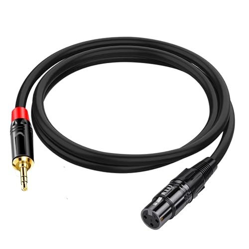XLR to 3.5mm Adapter Cable, XLR Female to .3.5mm (1/8 inch) Stereo Microphone Cable Connector (3FT) Black - color: XLR Female to 3.5MM Cable