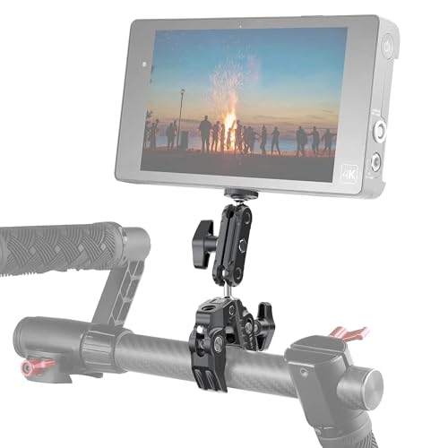 ULANZI Super Clamp Camera Clamp Mount Monitor 360° Ballhead Magic Arm Double Ball Head Adapter with 1/4"-20 & 3/8"-16 Thread for Canon Nikon DSLR Camera/Gopro/LED Lights/Ronin-M/Ronin MX/Freefly MOVI - size: Gopro Adapter Kit
