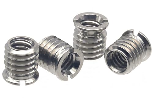 Stainless Steel 1/4"-20 Female to 3/8"-16 Male Convert Screw Adapter (4pcs, 10.5mm) - color: 4pcs, size: 10.5mm