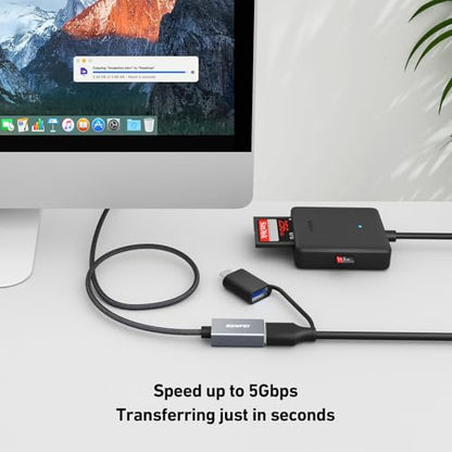 BENFEI USB 3.0 Extension Cable 3.3 Feet, Nylon Braided Compatible with Webcam, Camera, Phone, USB hub, Mouse, Keyboard, Printer, Hard Drive, Headset - size: 3.3 Feet
